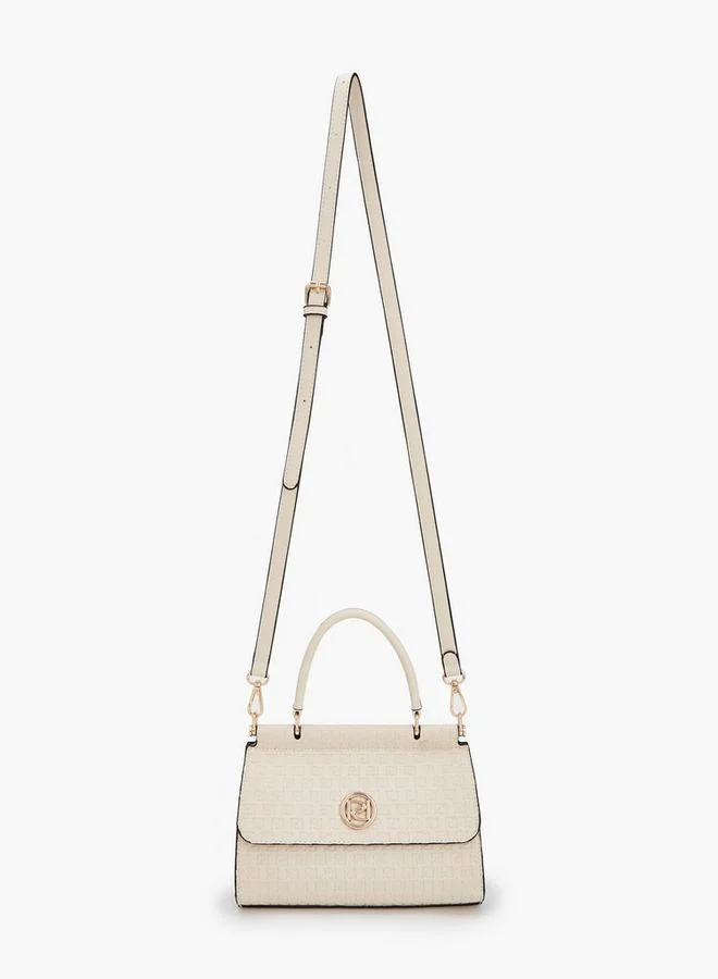 بابريكا Embossed Monogram Satchel Bag